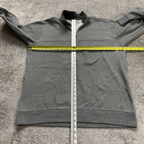 Columbia Hart Mountain Jacket Men XL Gray Fleece 1/4 Zip High Neck Logo Hiking - Picture 6 of 10